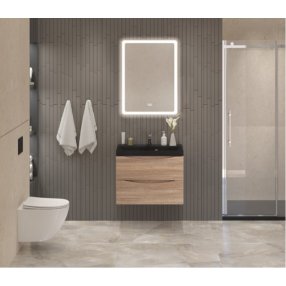 Мебель для ванной BelBagno Marino 60-BB600/450-LV-ART-AST-NERO Rovere Bianco