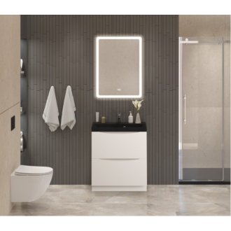 Мебель для ванной BelBagno Marino 70-PIA-BB700/450-LV-ART-AST-NERO Bianco Lucido