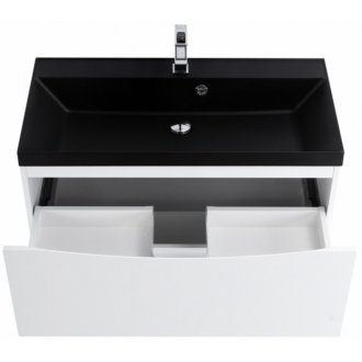 Мебель для ванной BelBagno Marino 80-PIA-BB800/450-LV-ART-AST-NERO Bianco Lucido