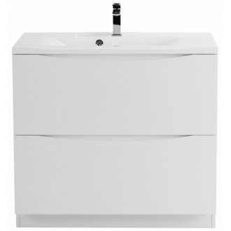 Тумба с раковиной BelBagno Marino 80-PIA-BB800/450-LV-MR-PR Bianco Lucido