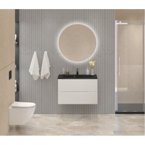 Мебель для ванной BelBagno Marino 80-BB800/450-LV-ART-PR-NERO Bianco Opaco
