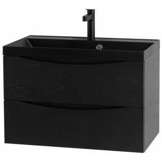 Мебель для ванной BelBagno Marino 80-BB800/450-LV-ART-AST-NERO Rovere Cioccolato Amaro