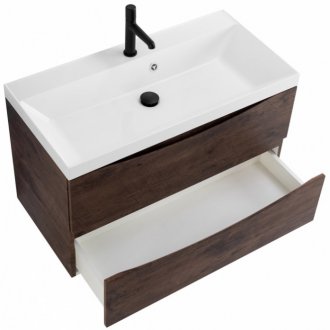 Тумба с раковиной BelBagno Marino 80-BB800/450-LV-MR-AST Rovere Moro