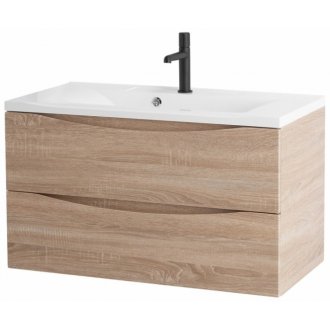 Тумба с раковиной BelBagno Marino 80-BB800/450-LV-MR-PR Rovere Bianco