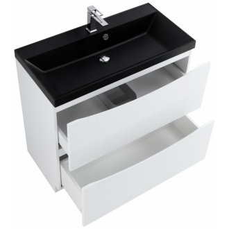 Мебель для ванной BelBagno Marino 90-PIA-BB900/450-LV-ART-AST-NERO Bianco Lucido