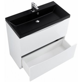 Мебель для ванной BelBagno Marino 90-PIA-BB900/450-LV-ART-AST-NERO Bianco Lucido