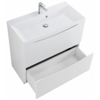 Тумба с раковиной BelBagno Marino 90-PIA-BB900/450-LV-MR-AST Bianco Lucido