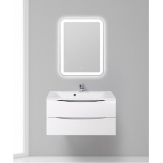 Тумба с раковиной BelBagno Marino 90-BB900/450-LV-MR-PR Bianco Lucido