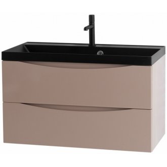 Тумба с раковиной BelBagno Marino 90-BB900/450-LV-ART-AST-NERO Capucino Lucido