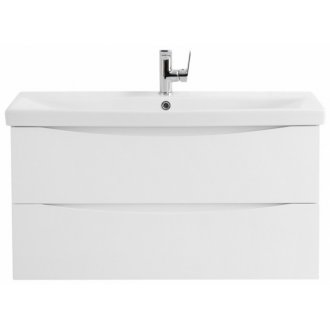 Тумба с раковиной BelBagno Marino-CER 90-BB-0323-90-LVB Bianco Lucido