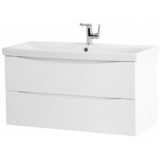 Тумба с раковиной BelBagno Marino-CER 90-BB-0323-90-LVB Bianco Lucido