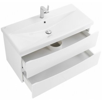 Тумба с раковиной BelBagno Marino-CER 100-BB-0324-100-LVB Bianco Opaco