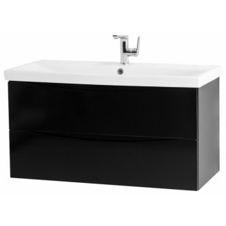 Тумба с раковиной BelBagno Marino-CER 100-BB-0324-100-LVB Nero Lucido