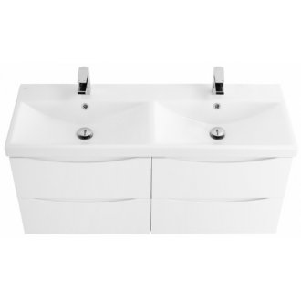 Тумба с раковиной BelBagno Marino-CER 120-BB-0325-120-2-LVB Bianco Lucido