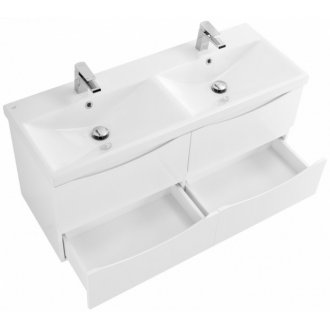 Тумба с раковиной BelBagno Marino-CER 120-BB-0325-120-2-LVB Bianco Lucido