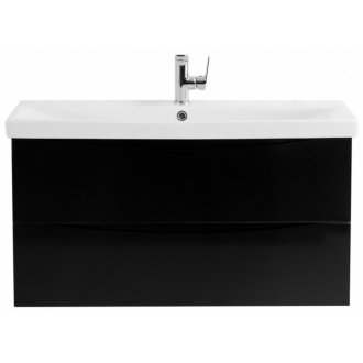 Тумба с раковиной BelBagno Marino-CER 80-BB-0322-80-LVB Nero Lucido