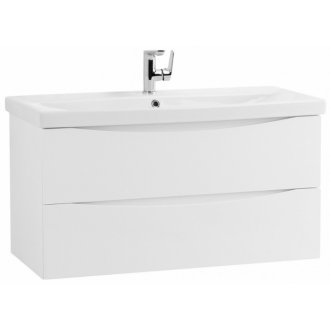 Тумба с раковиной BelBagno Marino-CER 90-BB-0323-90-LVB Bianco Opaco