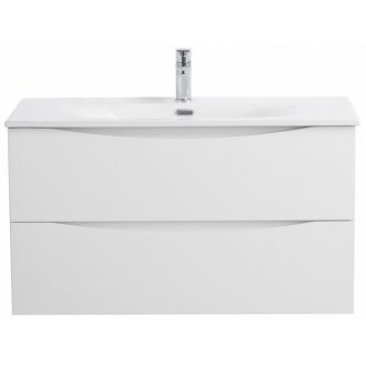 Тумба с раковиной BelBagno Marino-CER-N 100 Bianco Lucido