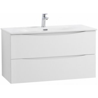 Тумба с раковиной BelBagno Marino-CER-N 100 Bianco Lucido