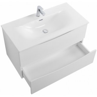 Тумба с раковиной BelBagno Marino-CER-N 100 Bianco Lucido