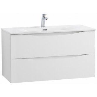 Тумба с раковиной BelBagno Marino-CER-N 100 Bianco Opaco