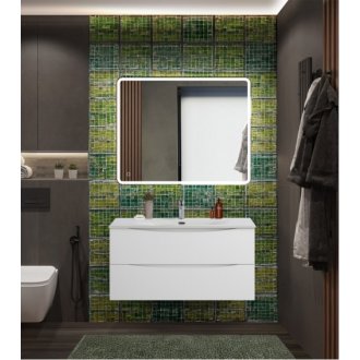 Тумба с раковиной BelBagno Marino-CER-N 100 Bianco Opaco