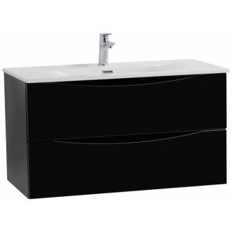 Тумба с раковиной BelBagno Marino-CER-N 100 Nero Lucido