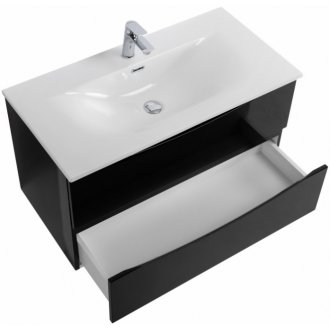 Тумба с раковиной BelBagno Marino-CER-N 100 Nero Lucido