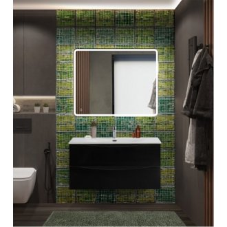 Тумба с раковиной BelBagno Marino-CER-N 100 Nero Lucido