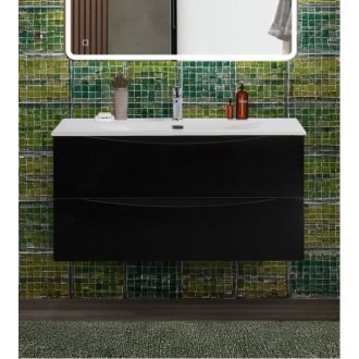 Тумба с раковиной BelBagno Marino-CER-N 100 Nero Lucido