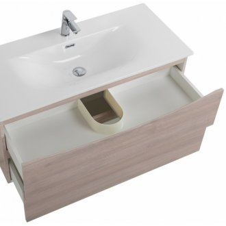 Тумба с раковиной и зеркалом BelBagno Marino-CER-N 100 Rovere Grigio