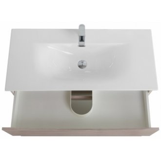 Тумба с раковиной и зеркалом BelBagno Marino-CER-N 100 Rovere Grigio