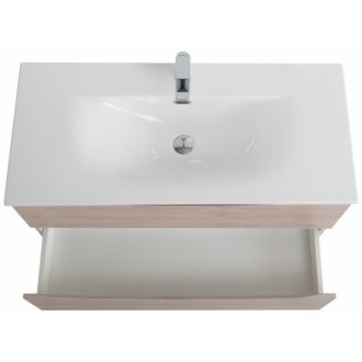 Тумба с раковиной и зеркалом BelBagno Marino-CER-N 100 Rovere Grigio
