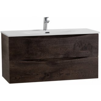 Тумба с раковиной и зеркалом BelBagno Marino-CER-N 100 Rovere Nature Grigio