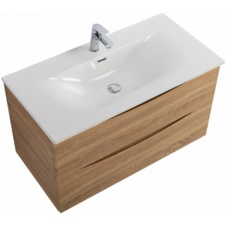 Тумба с раковиной BelBagno Marino-CER-N 100 Rovere Bianco