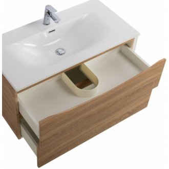 Тумба с раковиной BelBagno Marino-CER-N 100 Rovere Bianco