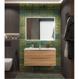 Тумба с раковиной BelBagno Marino-CER-N 100 Rovere Bianco