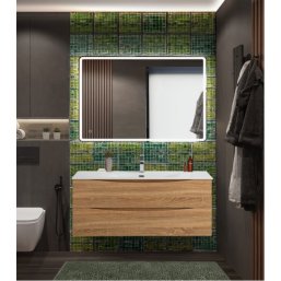 Тумба с раковиной и зеркалом BelBagno Marino-CER-N...