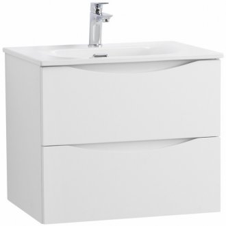 Тумба с раковиной BelBagno Marino-CER-N 70 Bianco Lucido