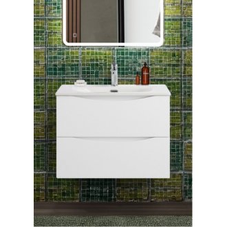 Тумба с раковиной BelBagno Marino-CER-N 70 Bianco Lucido