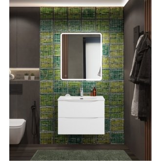 Тумба с раковиной BelBagno Marino-CER-N 70 Bianco Opaco