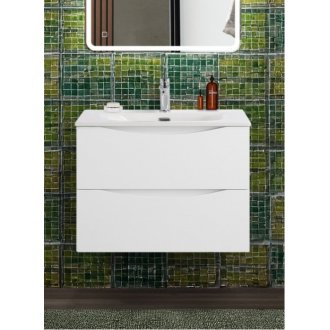 Тумба с раковиной BelBagno Marino-CER-N 70 Bianco Opaco
