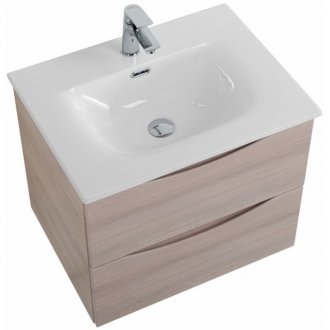 Тумба с раковиной и зеркалом BelBagno Marino-CER-N 70 Rovere Grigio