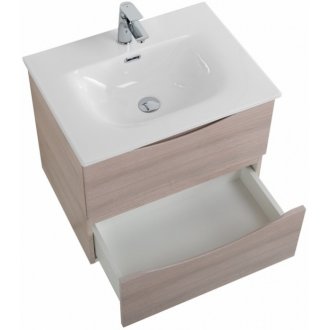Тумба с раковиной и зеркалом BelBagno Marino-CER-N 70 Rovere Grigio