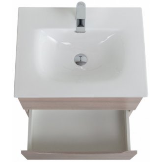 Тумба с раковиной и зеркалом BelBagno Marino-CER-N 70 Rovere Grigio