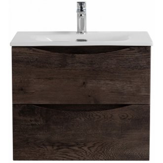 Тумба с раковиной и зеркалом BelBagno Marino-CER-N 70 Rovere Nature Grigio