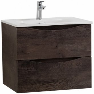 Тумба с раковиной и зеркалом BelBagno Marino-CER-N 70 Rovere Nature Grigio
