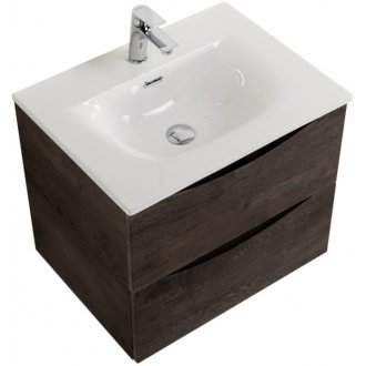 Тумба с раковиной и зеркалом BelBagno Marino-CER-N 70 Rovere Nature Grigio