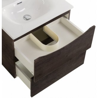 Тумба с раковиной и зеркалом BelBagno Marino-CER-N 70 Rovere Nature Grigio