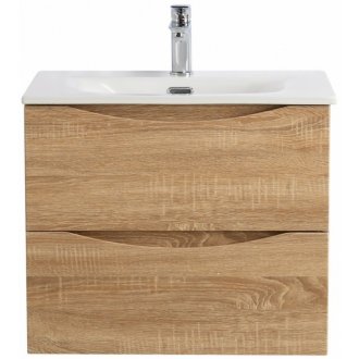 Тумба с раковиной и зеркалом BelBagno Marino-CER-N 70 Rovere Bianco